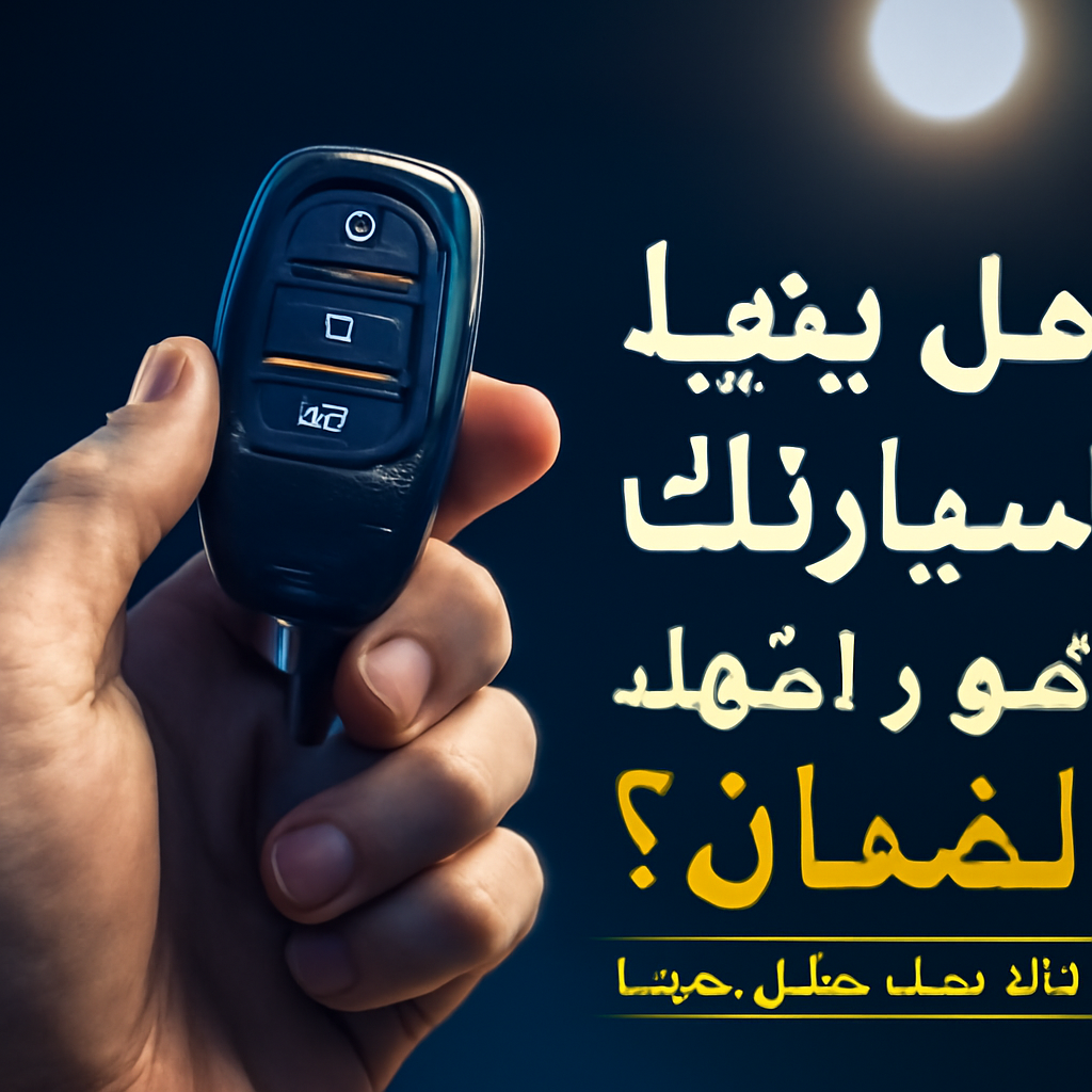 AI-generated editorial illustration for: هل تبيع سيارتك فور انتهاء الضمان؟ الأرقام تكشف حقائق صادمة
