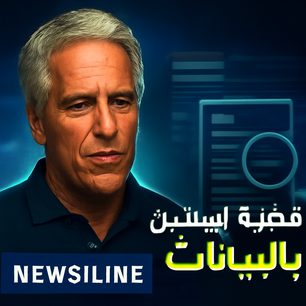 AI-generated editorial illustration for: قضية إبستين تعود بالبيانات.. أرشيف رقمي وتحقيقات بريطانية جديدة