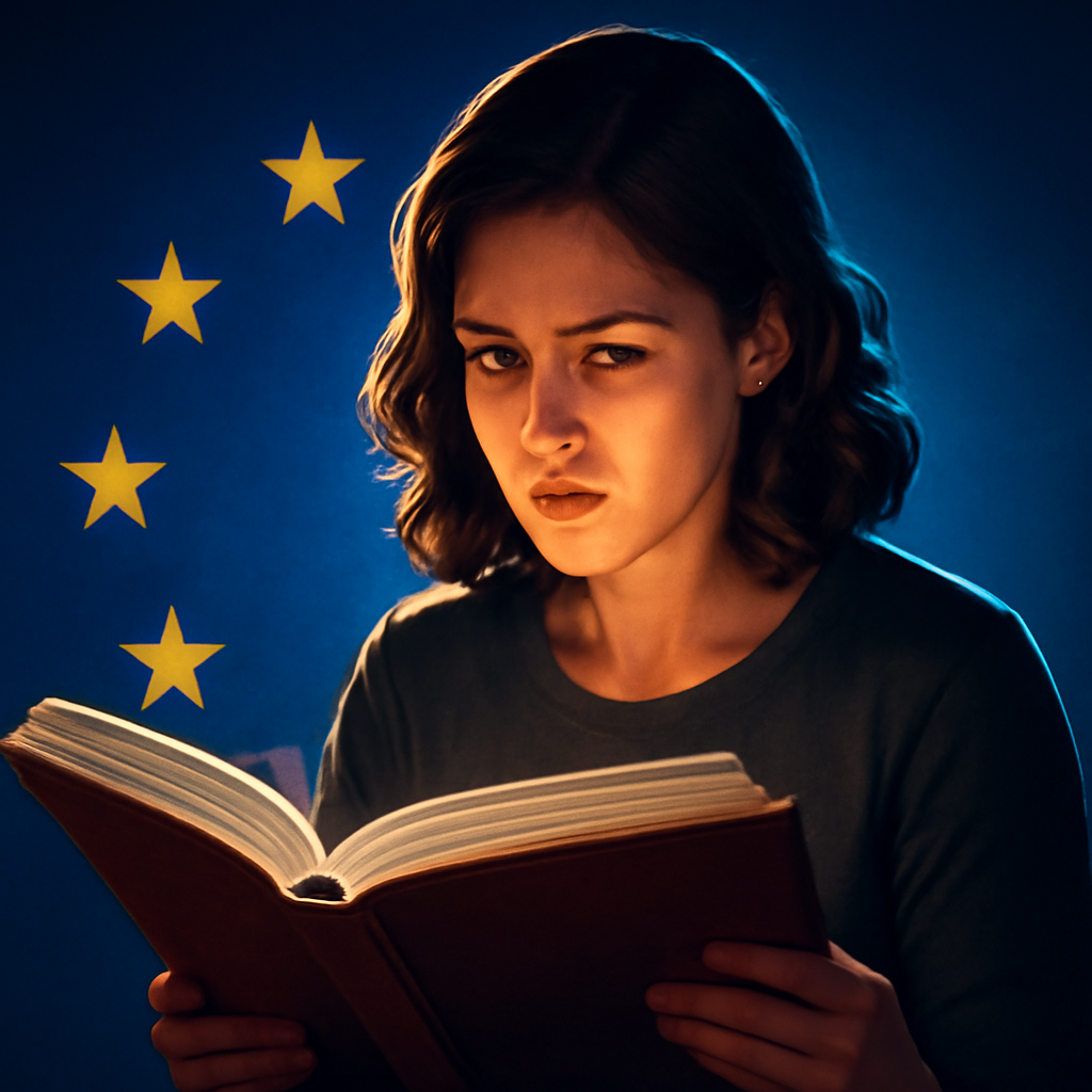 AI-generated editorial illustration for: What your summer reading list says about you