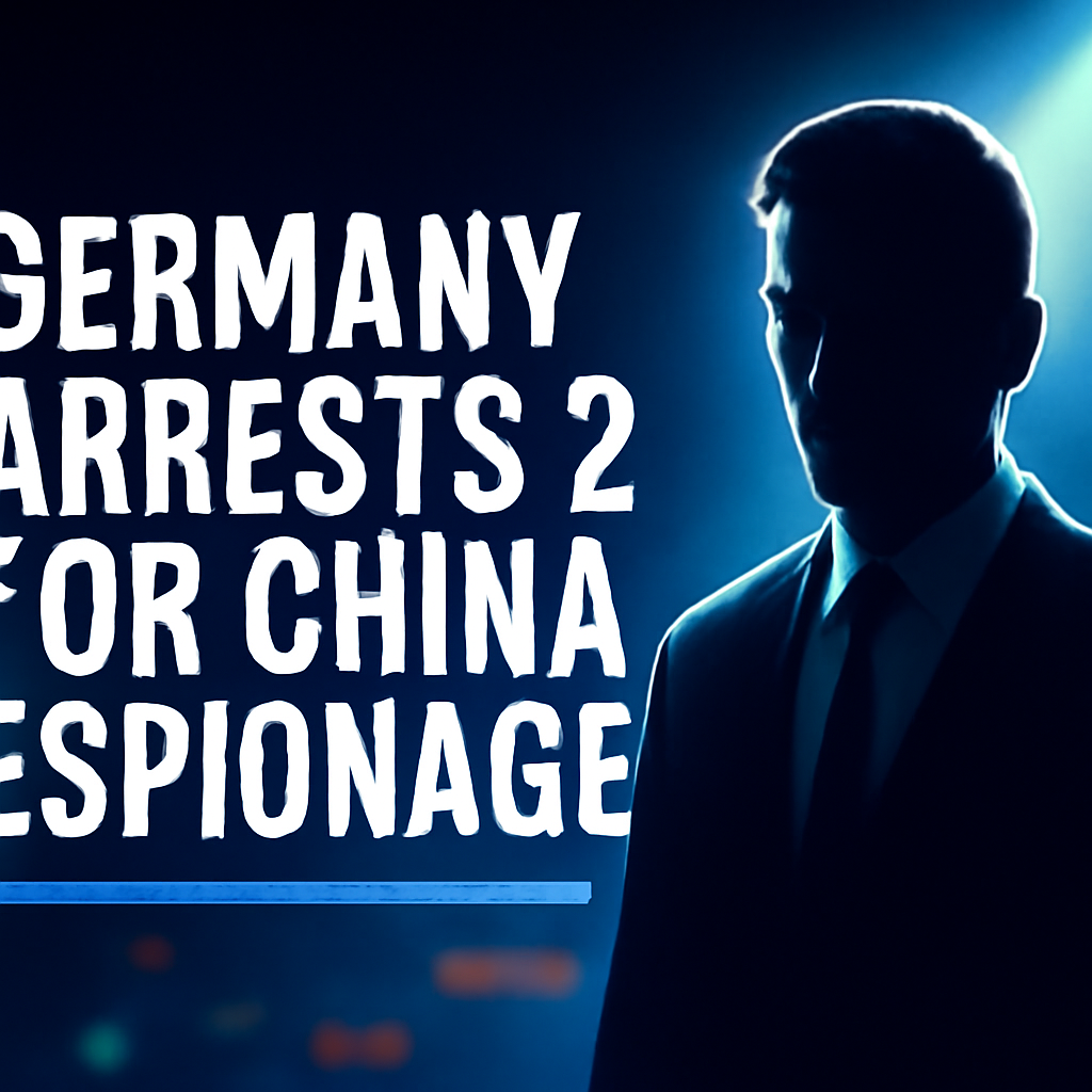 AI-generated editorial illustration for: German authorities arrest 2 on China high-tech espionage allegations