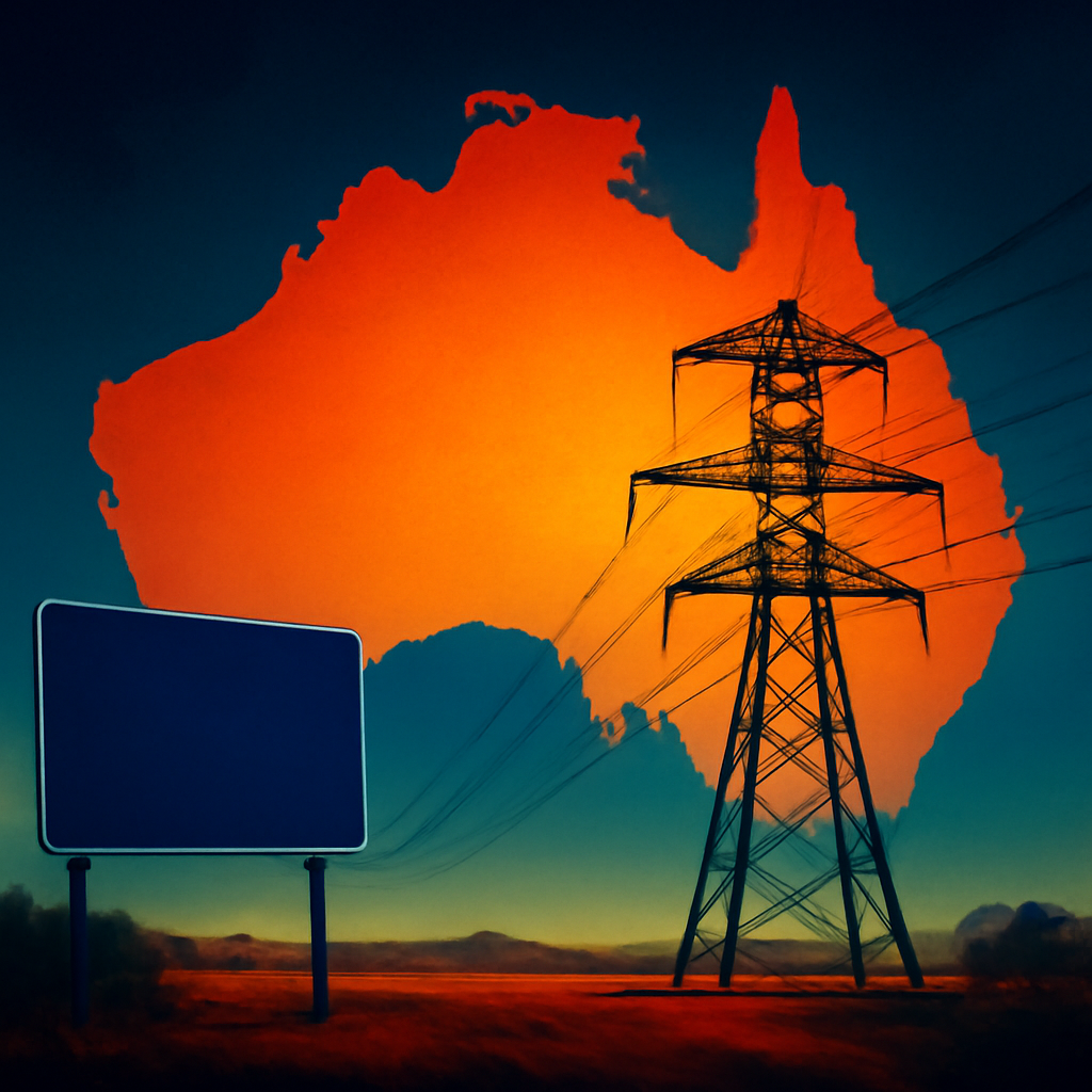 AI-generated editorial illustration for: Outback town says grid connection key to capturing AI investment
