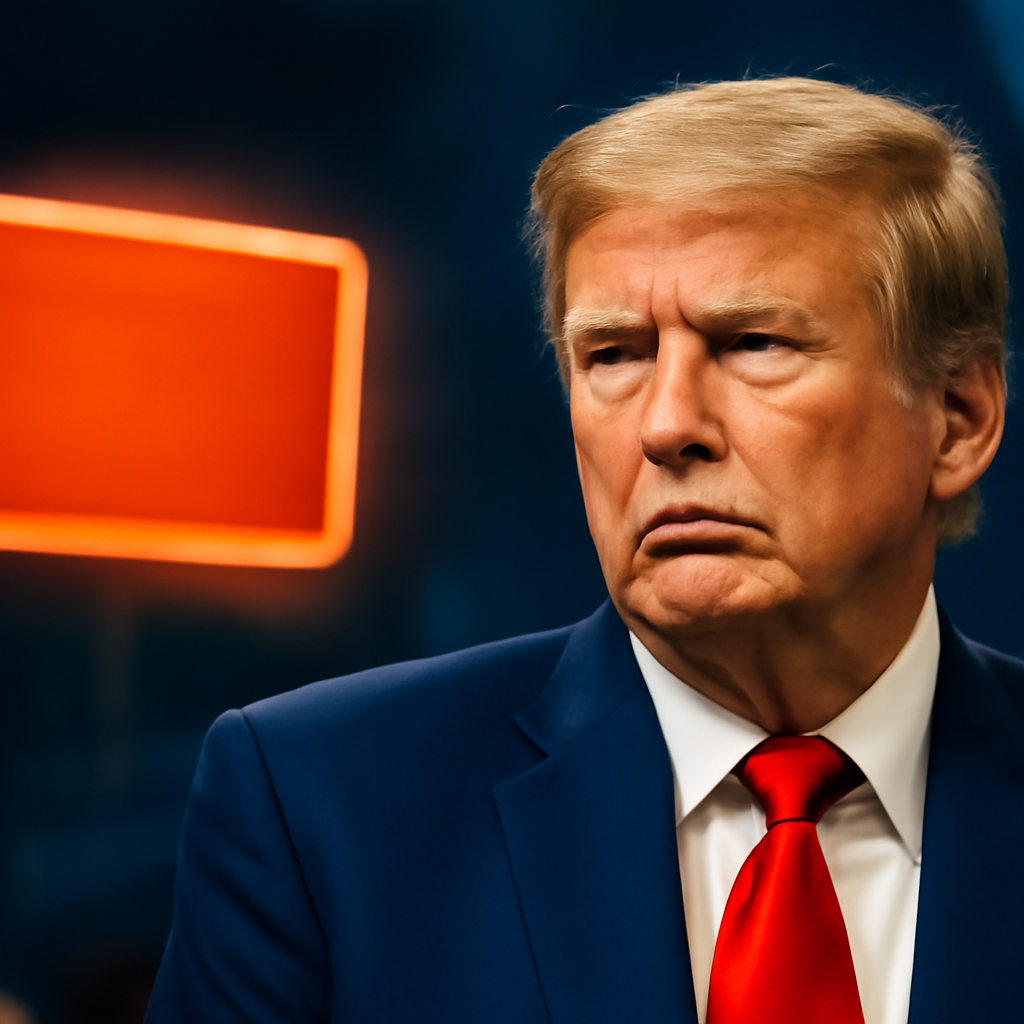 AI-generated editorial illustration for: Trump's White House ballroom project stalled