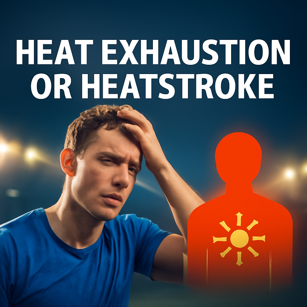 AI-generated editorial illustration for: What to do if you think someone has heat exhaustion or heatstroke