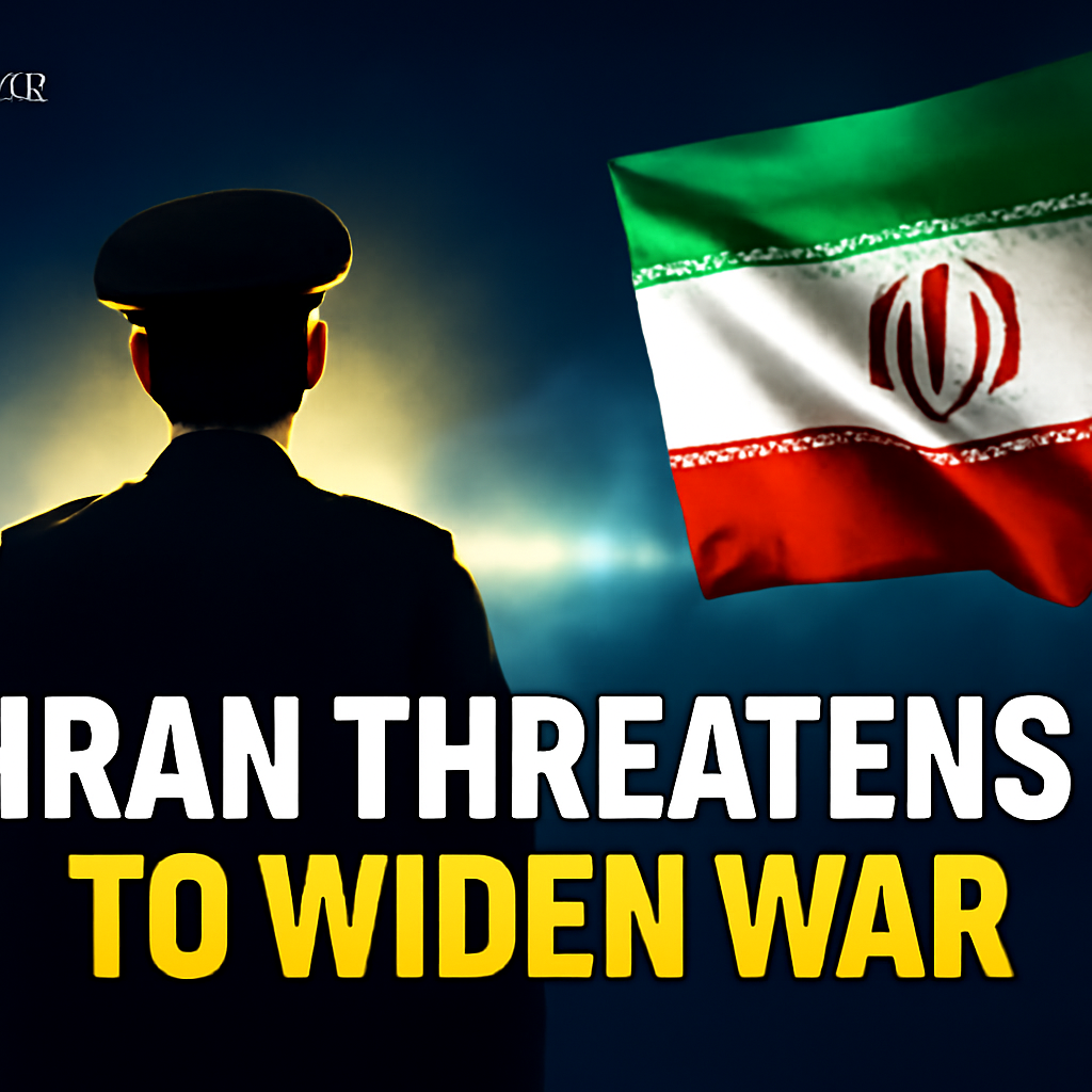 AI-generated editorial illustration for: Middle East: Iran says any new attack will widen war