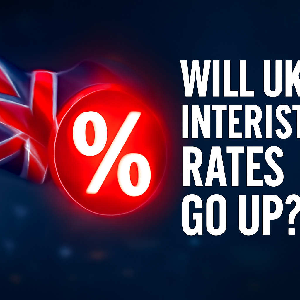 AI-generated editorial illustration for: Will UK interest rates go up?