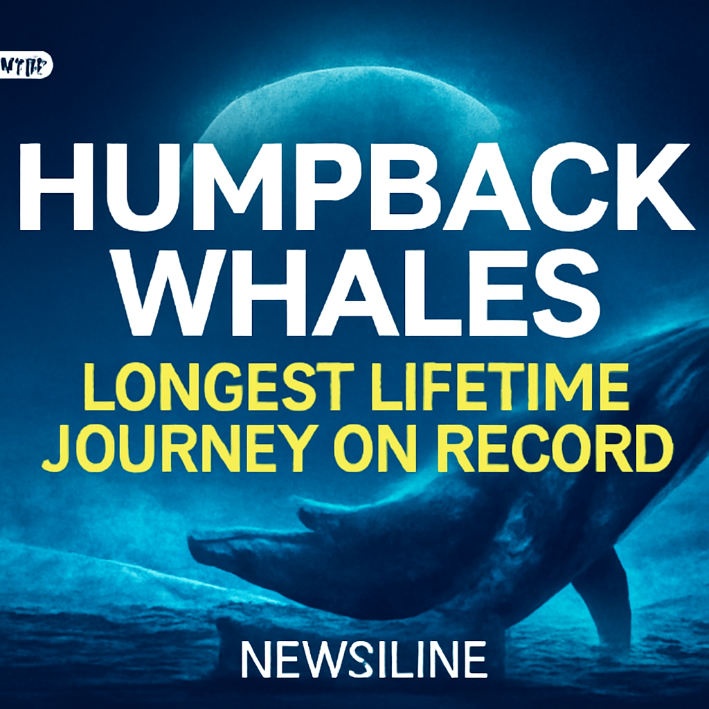 AI-generated editorial illustration for: Researchers spot humpback whales off Australia and Brazil — longest lifetime journey on record