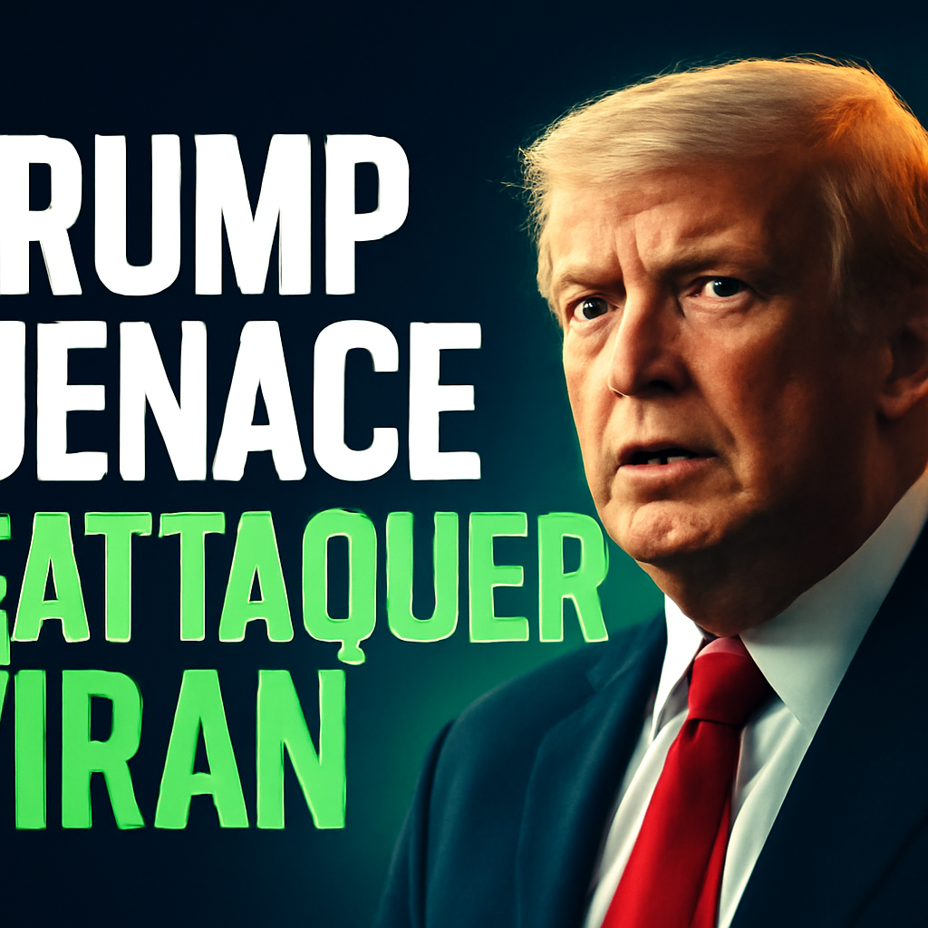 AI-generated editorial illustration for: Iran : Donald Trump menace de frapper l'Iran si un accord n'est pas trouvé