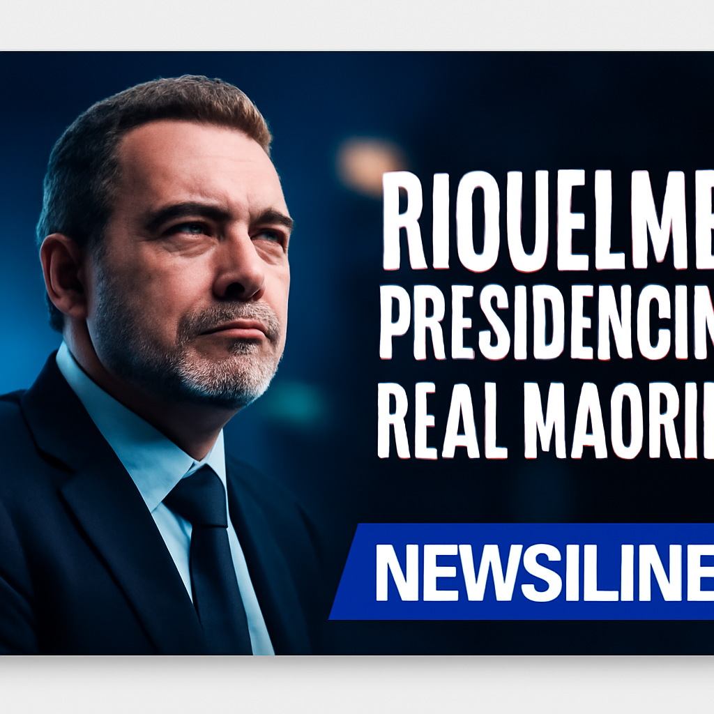 AI-generated editorial illustration for: Enrique Riquelme, sobre su posible candidatura a la presidencia del Real Madrid: “Estamos obligados ética y moralmente a dar el paso”