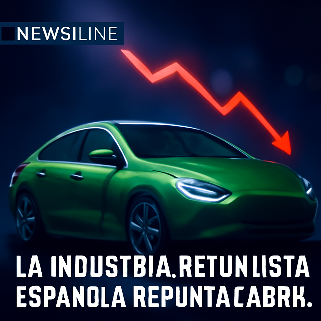 AI-generated editorial illustration for: La industria automovilística española repunta en abril y maquilla un mal comienzo de año