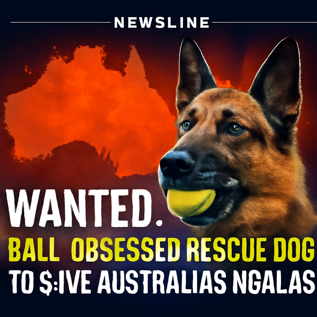 AI-generated editorial illustration for: Wanted: ball-obsessed rescue dog to save Australia’s endangered koalas from fires and floods