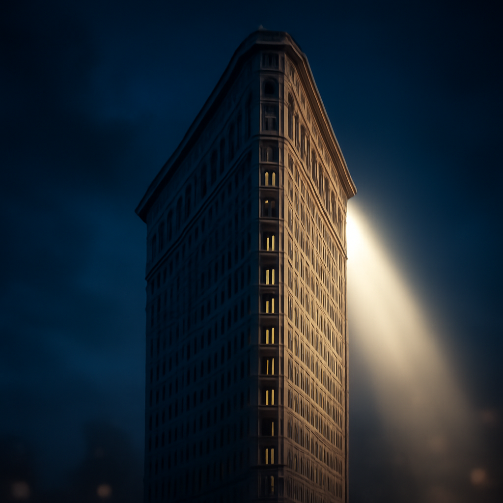 AI-generated editorial illustration for: Would you pay $58.5m to live in this iconic New York building?
